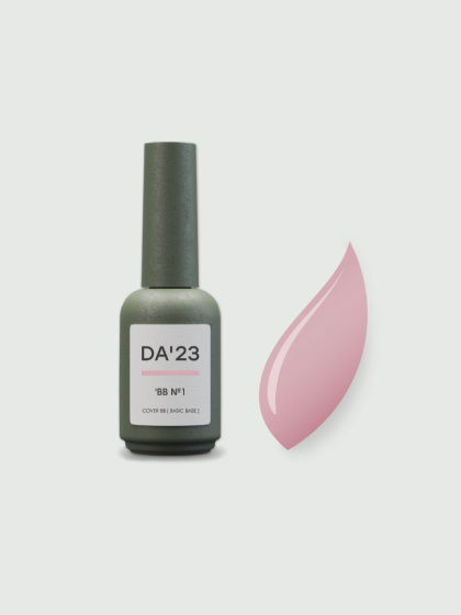 DA'23 COVER BASE BB #1, 14 ml - kamuflująca baza hybrydowa (delikatny różowy nude)