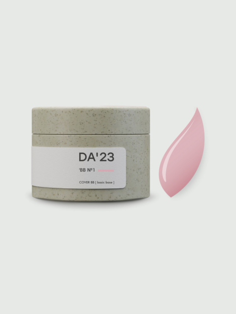 DA'23 COVER BASE BB #1, 30 ml - kamuflująca baza hybrydowa (delikatny różowy nude)