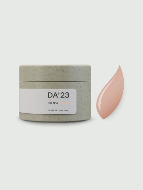 DA'23 COVER BASE BB #4, 30 ml - kamuflująca budująca baza hybrydowa (ciepły beżowy nude)