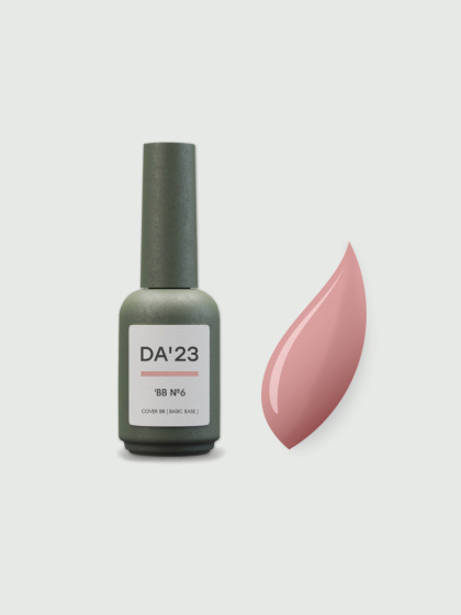DA'23 COVER BASE BB #6, 14 ml - kamuflująca budująca baza hybrydowa (intensywny różowy nude)