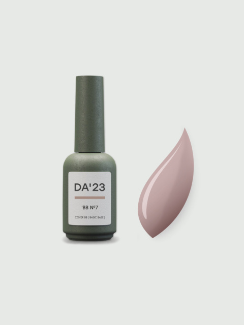 DA'23 COVER BASE BB #7, 14 ml - kamuflująca budująca baza hybrydowa (neutralny beżowy nude)