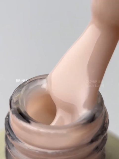 DA'23 COVER BASE BB #8, 30 ml - kamuflująca budująca baza hybrydowa (ciepły karmelowy nude)