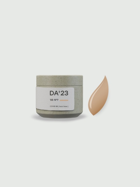 DA'23 COVER BASE BB #9, 15 ml - kamuflująca budująca baza hybrydowa (głęboki beżowy nude)
