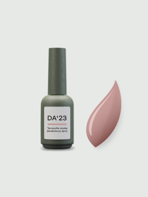 DA'23 COVER TOP 'TERRACOTTA SMOKE, 14 ml - półprzezroczysty top hybrydowy no wipe (ceglany)