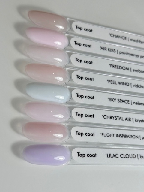 DA'23 COVER TOP ‘FEEL WIND, 8 ml – półprzezroczysty top hybrydowy no wipe (delikatny różowo-beżowy)