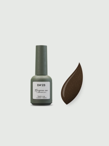 DA'23 GEL POLISH ‘GOLD IN ME, 8 ml – lakier hybrydowy (brąz ze złotymi drobinkami)