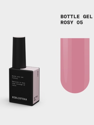 BIBLIOTEKA Bottle gel 05 Rosy - jasnoróżowy żel do wzmocnienia paznokci, 10 ml