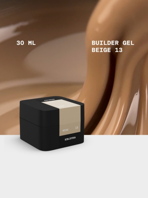 BIBLIOTEKA Builder gel 13 Beige - miodowo-beżowy żel budujący, 30 ml