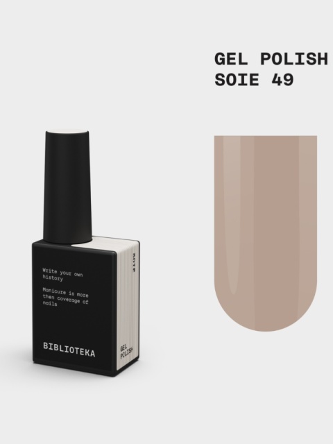 BIBLIOTEKA Gel Polish 49 Soie, 10 ml - lakier hybrydowy (delikatna brzoskwinia)