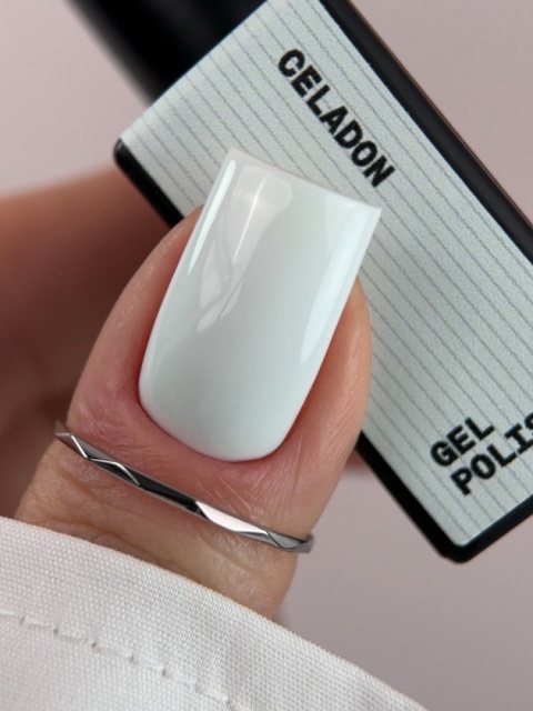 BIBLIOTEKA Gel Polish 51 Celadon, 10 ml - lakier hybrydowy (jasna mięta)