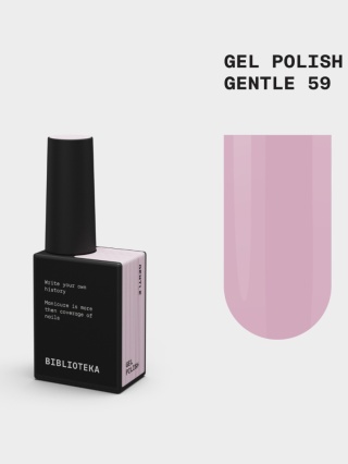 BIBLIOTEKA Gel Polish 59 Gentle, 10 ml - lakier hybrydowy (pastelowy róż)