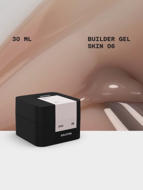 BIBLIOTEKA Builder gel 06 Skin - naturalny beżowy żel budujący, 30 ml