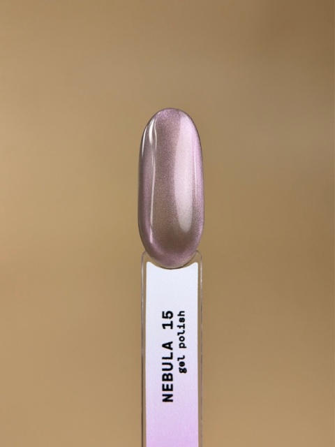 BIBLIOTEKA Cat Eye Gel Polish 15 Nebula, 10 ml - różowy lakier hybrydowy z efektem „kociego oka"