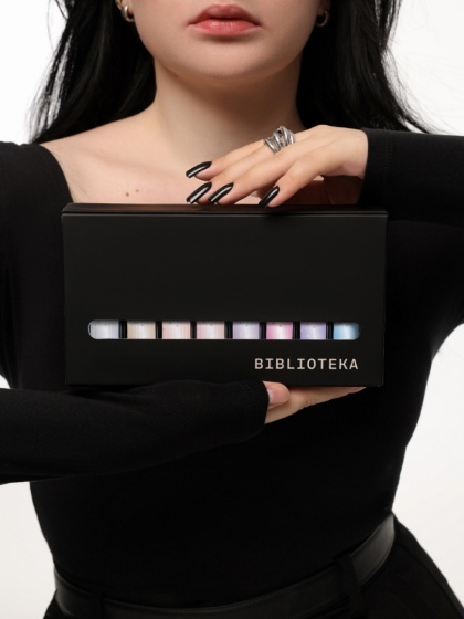 BIBLIOTEKA DROPS Gel Polish collection 17-24, 10 ml - zestaw lakierów hybrydowych z efektem „kocie oko"