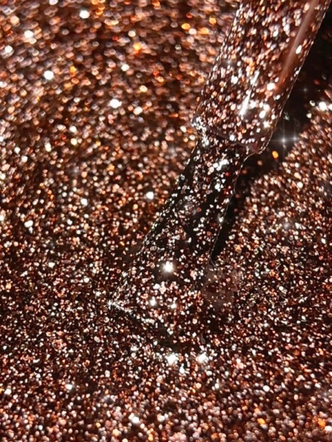 BIBLIOTEKA Flash Gel Polish 06 Bronze, 10 ml - brązowy lakier hybrydowy z efektem flash
