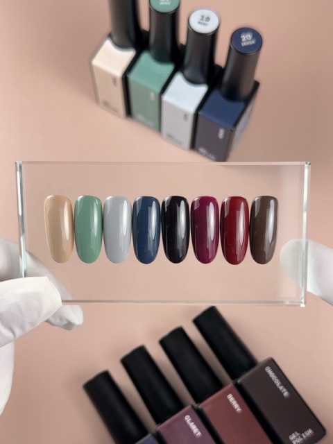 BIBLIOTEKA Gel Polish 20 Denim, 10 ml - lakier hybrydowy (ciemny, przydymiony granat)