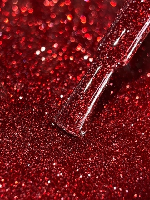 BIBLIOTEKA Gel Polish Flash Red, 10 ml - lakier hybrydowy (czerwień z efektem odblaskowym)