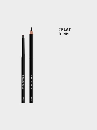 BIBLIOTEKA Pędzelek #flat, 8 mm - kwadratowy pędzelek do żelu