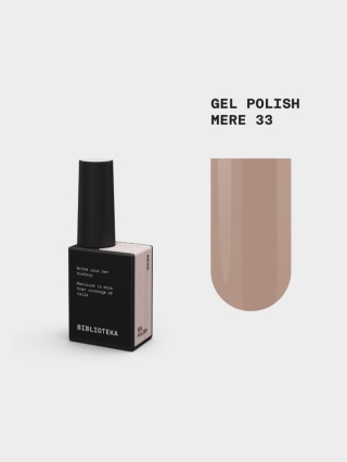 BIBLIOTEKA Gel Polish 33 Mere, 10 ml - lakier hybrydowy (chłodny, mleczno-beżowy nude)