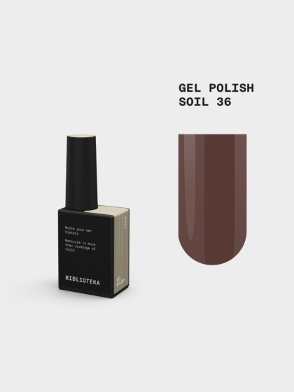 BIBLIOTEKA Gel Polish 36 Soil, 10 ml - lakier hybrydowy (ciepły brąz)