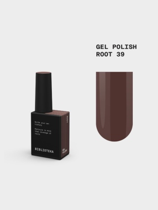 BIBLIOTEKA Gel Polish 39 Root, 10 ml - lakier hybrydowy (ciemny czekoladowy brąz)