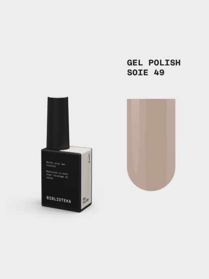 BIBLIOTEKA Gel Polish 49 Soie, 10 ml - lakier hybrydowy (delikatna brzoskwinia)