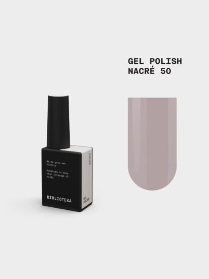 BIBLIOTEKA Gel Polish 50 Nacré, 10 ml - lakier hybrydowy (delikatny róż)