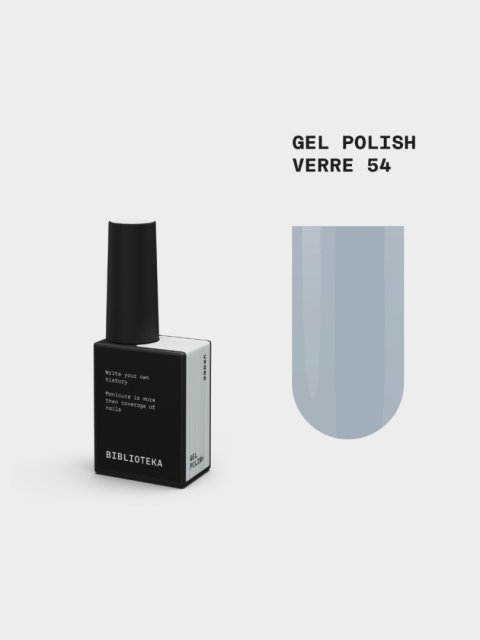BIBLIOTEKA Gel Polish 54 Verre, 10 ml - lakier hybrydowy (subtelny błękit)