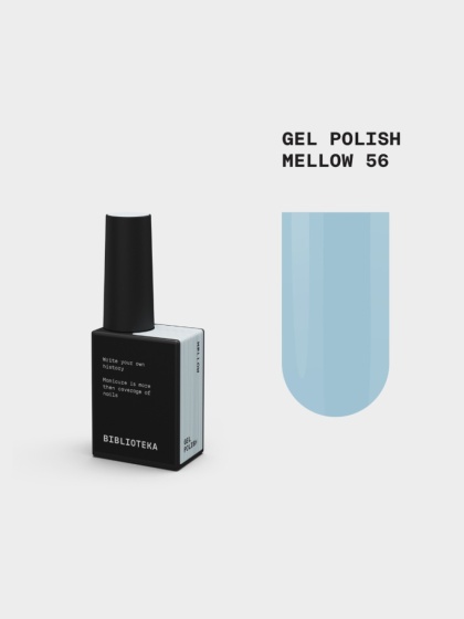 BIBLIOTEKA Gel Polish 56 Mellow, 10 ml - lakier hybrydowy (jasny błękit)