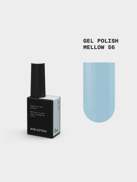 BIBLIOTEKA Gel Polish 56 Mellow, 10 ml - lakier hybrydowy (jasny błękit)