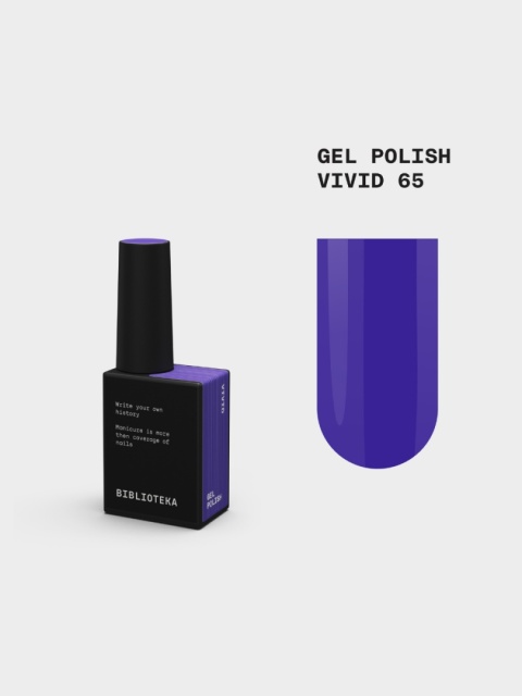 BIBLIOTEKA Gel Polish 65 Vivid, 10 ml - lakier hybrydowy (fioletowy)
