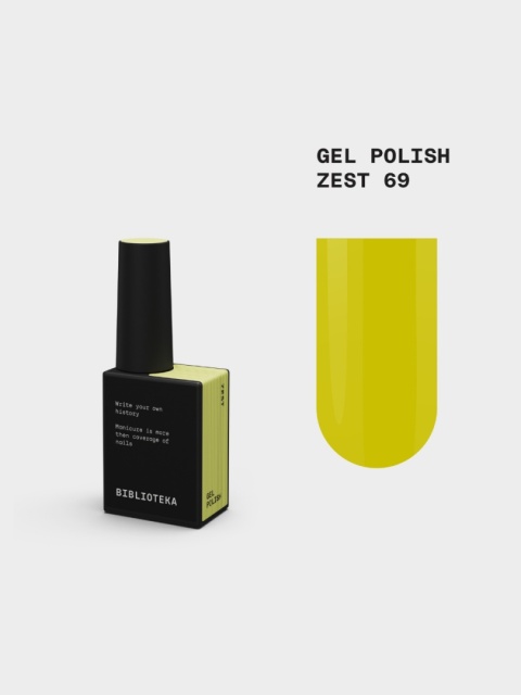 BIBLIOTEKA Gel Polish 69 Zest, 10 ml - lakier hybrydowy (neonowy żółty)