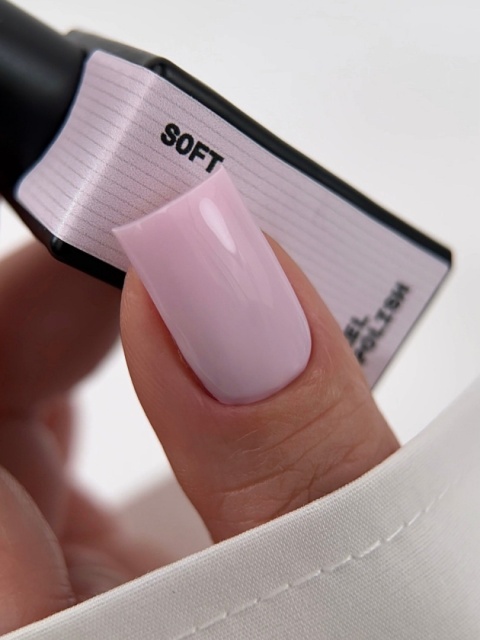 BIBLIOTEKA Gel Polish 74 Soft, 10 ml - lakier hybrydowy (pastelowy jasny róż)