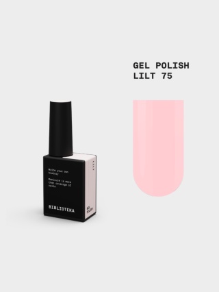 BIBLIOTEKA Gel Polish 75 Lilt, 10 ml - lakier hybrydowy (brzoskwiniowy pudrowy róż)