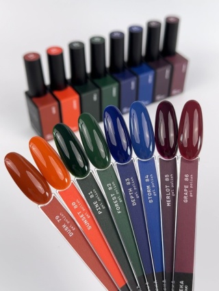 BIBLIOTEKA DUO Gel polish Collection 79-86, 10 ml - zestaw lakierów hybrydowych