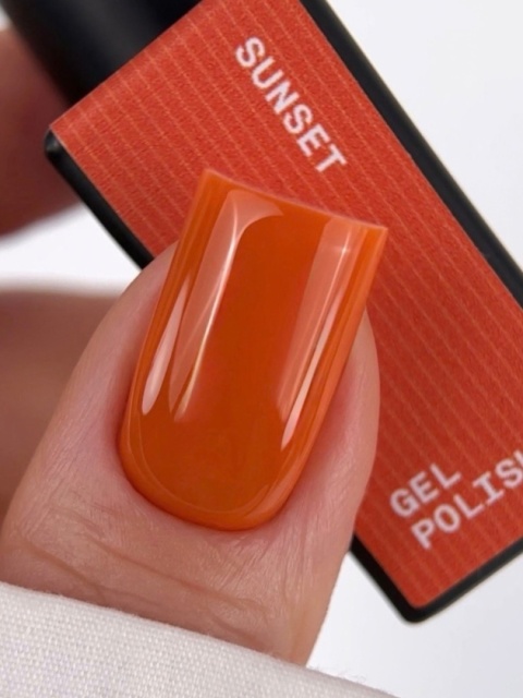 BIBLIOTEKA Gel polish 80 Sunset, 10 ml - lakier hybrydowy (dyniowy pomarańcz)