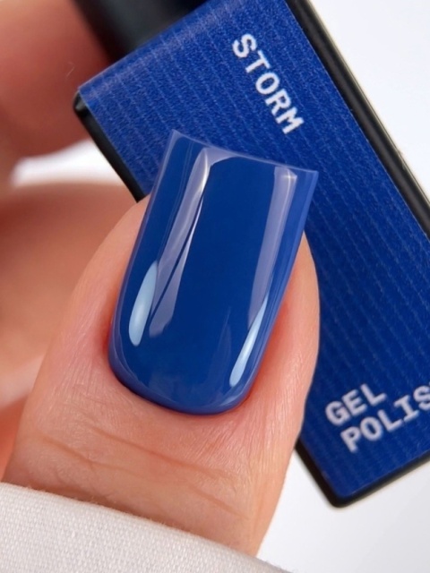 BIBLIOTEKA Gel polish 84 Storm, 10 ml - lakier hybrydowy (chabrowy niebieski)